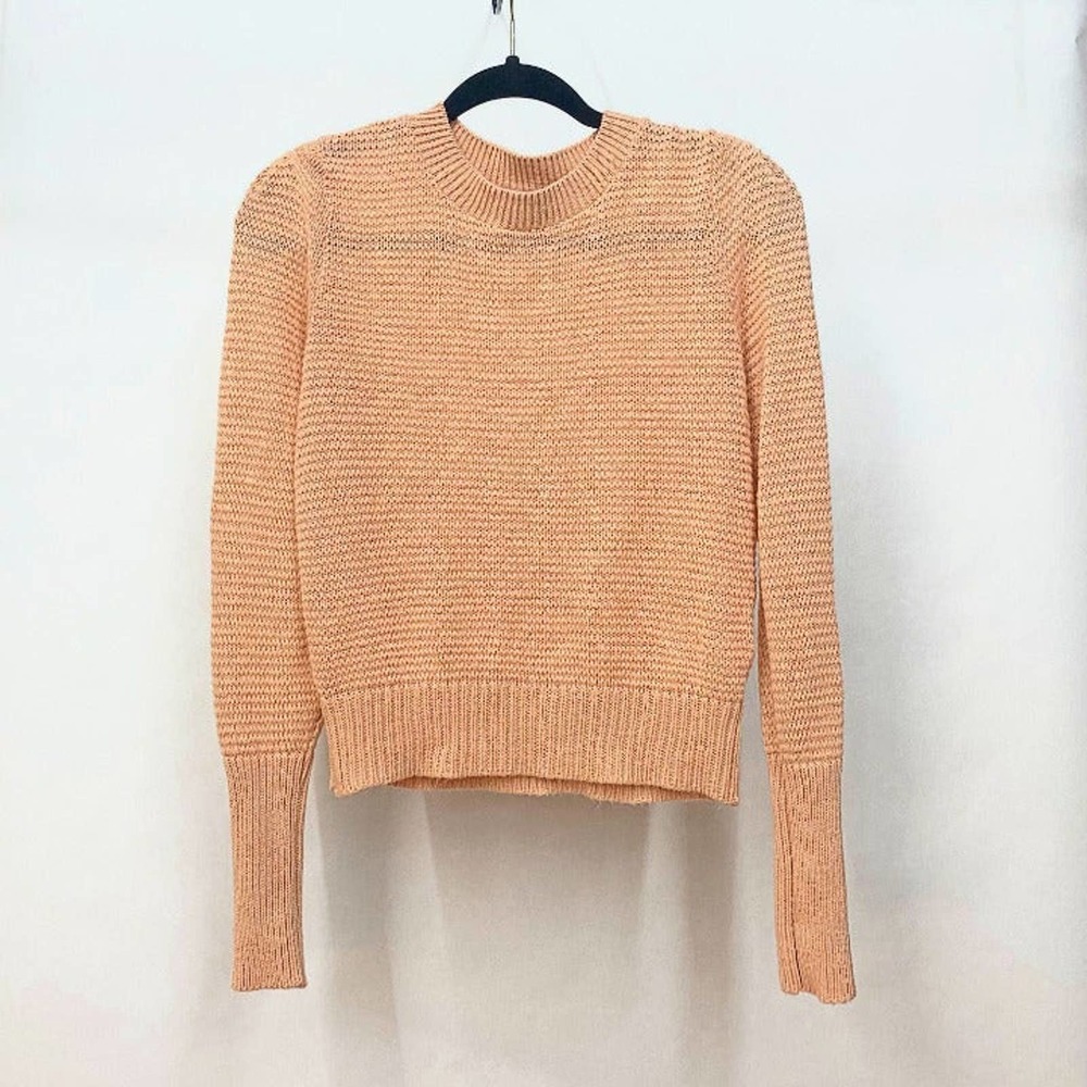 EXPRESS KNITTED SWEATER PUFF SHOULDERS POWDER PINK